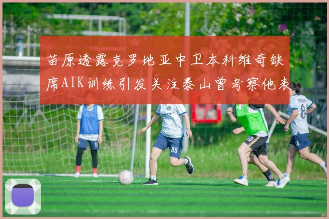 苗原透露克罗地亚中卫本科维奇缺席AIK训练引发关注泰山曾考察他表现