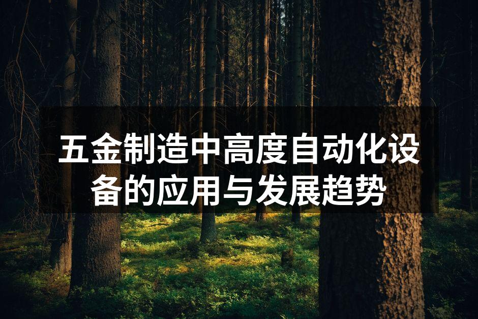 五金制造中高度自动化设备的应用与发展趋势