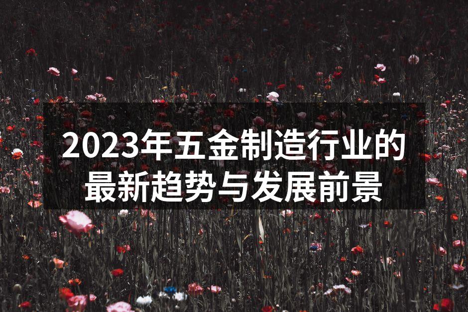 2023年五金制造行业的最新趋势与发展前景