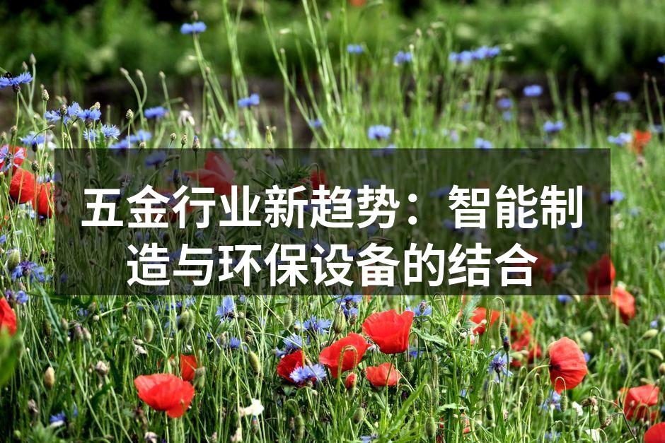 五金行业新趋势:智能制造与环保设备的结合